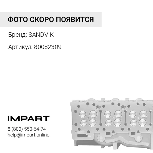 80082309 Винт с шестигранной головкой (Полная) M10Х20 - 8.8 SANDVIK