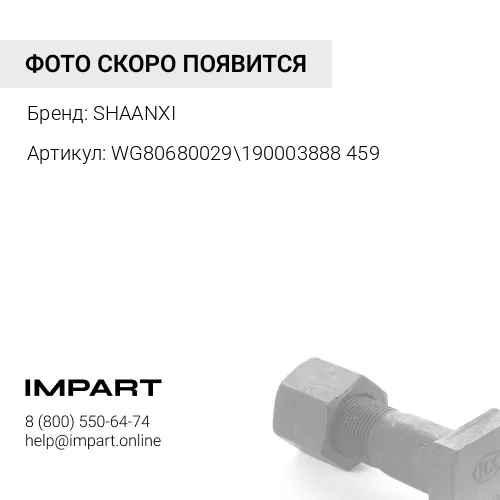 WG80680029\190003888459 Болт крепления заднего стабилизатора с гайкой (S/H/F) M16х115 D=20 WG806800 SHAANXI
