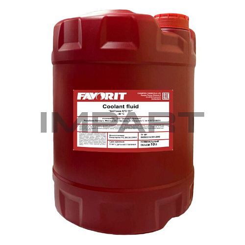 ОЖ Favorit Antifreeze AFG12+ (-40°) красный/red (10 л) FAVORIT