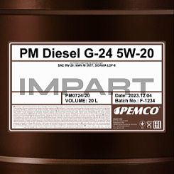 Масло моторное DIESEL G-24 PEMCO 5W-20 (20 литров) PEMCO