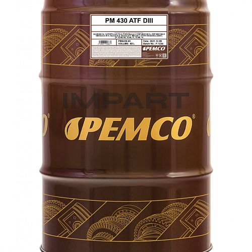Масло трансмиссионное PEMCO 430 ATF Dexron III (60 литр) PEMCO