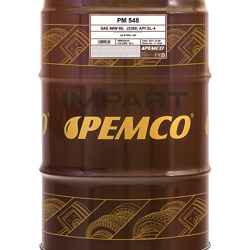 Масло трансмиссионное PEMCO 548 80W-90 GL-4 (60литр) PEMCO