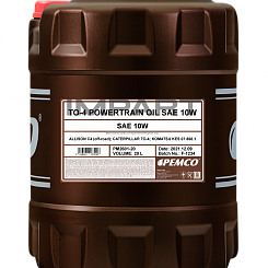 Масло трансмиссионно-гидравлическое PEMCO ТО-4 Powertrain Oil SAE 10W (20 литр) PEMCO