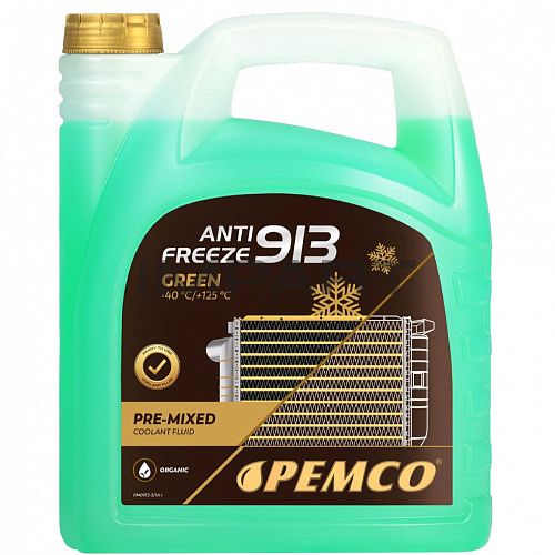 Антифриз PEMCO 913 (-40)зеленый (5литр) PEMCO