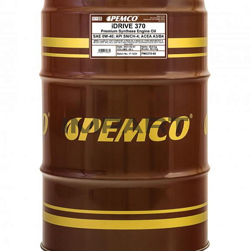 Масло моторное PEMCO 370 SAE 0W-40 (60 литр) PEMCO