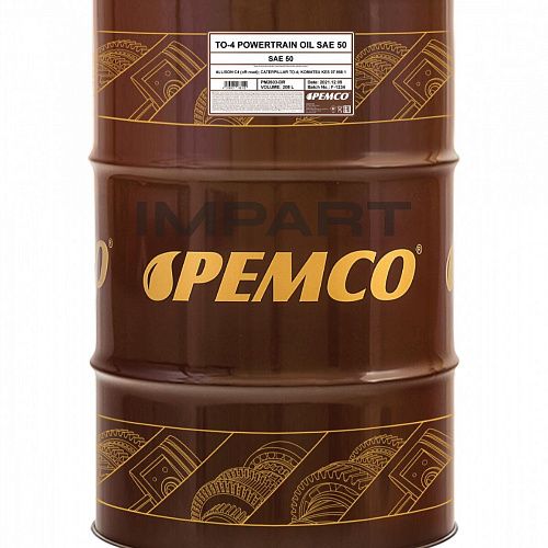 Масло трансмиссионно-гидравлическое PEMCO ТО-4 Powertrain Oil SAE 50 (208 литр) PEMCO